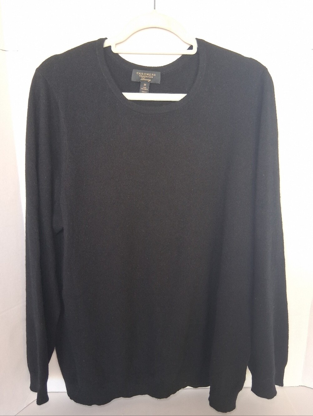 Charter Club Black Cashmere Crewneck Sweater